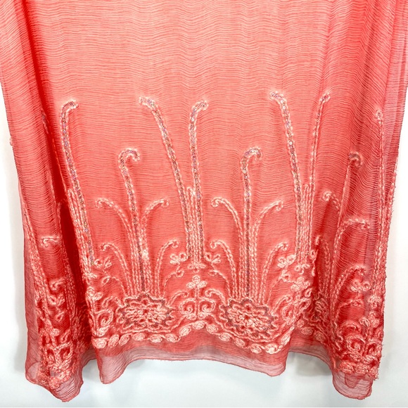 SOFT SURROUNDINGS NWOT Embellished SILK ROMANCE Sleeveless Top - Picture 5 of 8